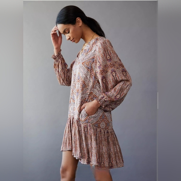 Anthropologie Sabia Flounced Tunic Dress - Picture 2 of 13